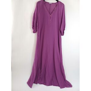 Calme Johnny Was Kaftan Maxi Dress Medium Beachy Summer Resortwear Relaxed